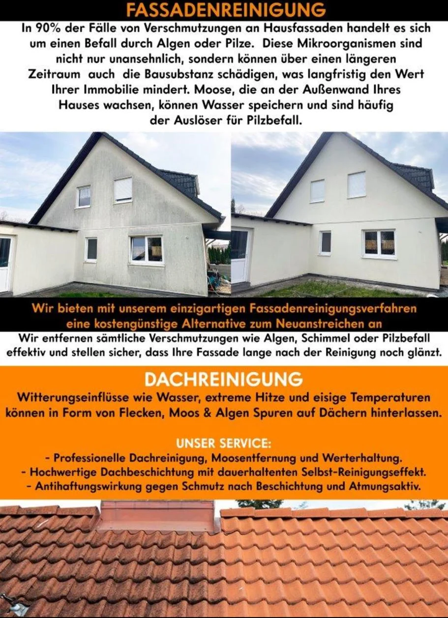 Fassadenreinigung & Dachreinigung